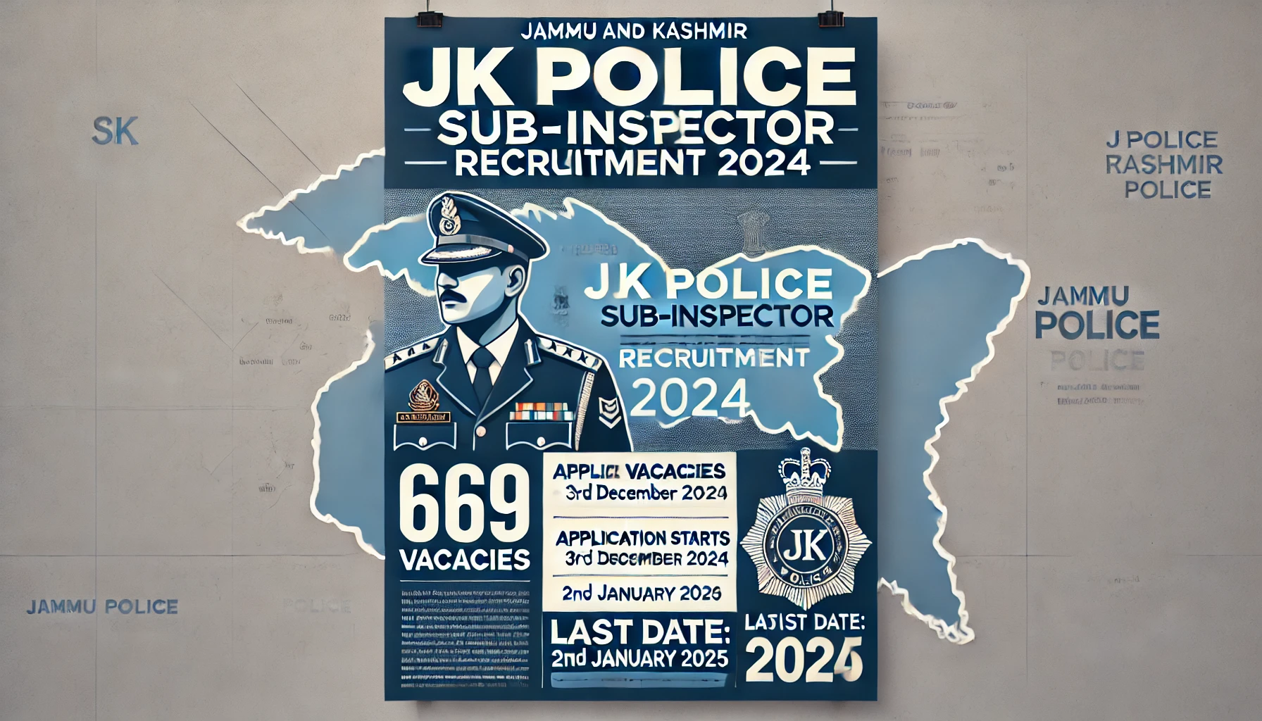 JK Police SI Recruitment 2024: Apply Online for 669 Sub-Inspector Vacancies Now!